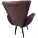 Kit 02 Poltronas Decorativa Emília Pés Tabaco Suede Marrom - DS Móveis
