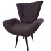 Kit 02 Poltronas Decorativa Emília Pés Tabaco Suede Marrom - DS Móveis