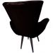 Kit 02 Poltronas Decorativa Emília Pés Tabaco Suede Preto - DS Móveis