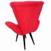 Kit 02 Poltronas Decorativa Emília Pés Tabaco Suede Vermelho - DS Móveis