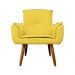 Kit 02 Poltronas Decorativa Emília Plus Amarela - Ds Móveis