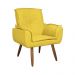 Kit 02 Poltronas Decorativa Emília Plus Amarela - Ds Móveis
