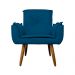 Kit 02 Poltronas Decorativa Emília Plus Suede Azul Royal - Ds Móveis