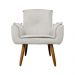 Kit 02 Poltronas Decorativa Emília Plus Suede Bege - Ds Móveis