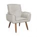 Kit 02 Poltronas Decorativa Emília Plus Suede Bege - Ds Móveis