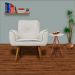 Kit 02 Poltronas Decorativa Emília Plus Suede Bege - Ds Móveis
