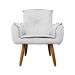 Kit 02 Poltronas Decorativa Emília Plus Suede Branco - Ds Móveis