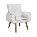 Kit 02 Poltronas Decorativa Emília Plus Suede Branco - Ds Móveis