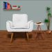 Kit 02 Poltronas Decorativa Emília Plus Suede Branco - Ds Móveis