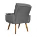 Kit 02 Poltronas Decorativa Emília Plus Suede Cinza - Ds Móveis