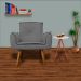 Kit 02 Poltronas Decorativa Emília Plus Suede Cinza - Ds Móveis