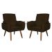 Kit 02 Poltronas Decorativa Emília Plus Suede Diversas Cores - Ds Móveis
