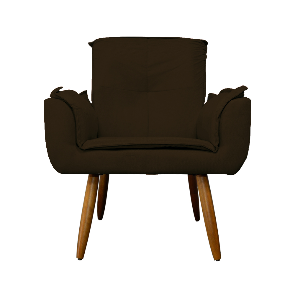 Kit 02 Poltronas Decorativa Emília Plus Suede Diversas Cores - Ds Móveis