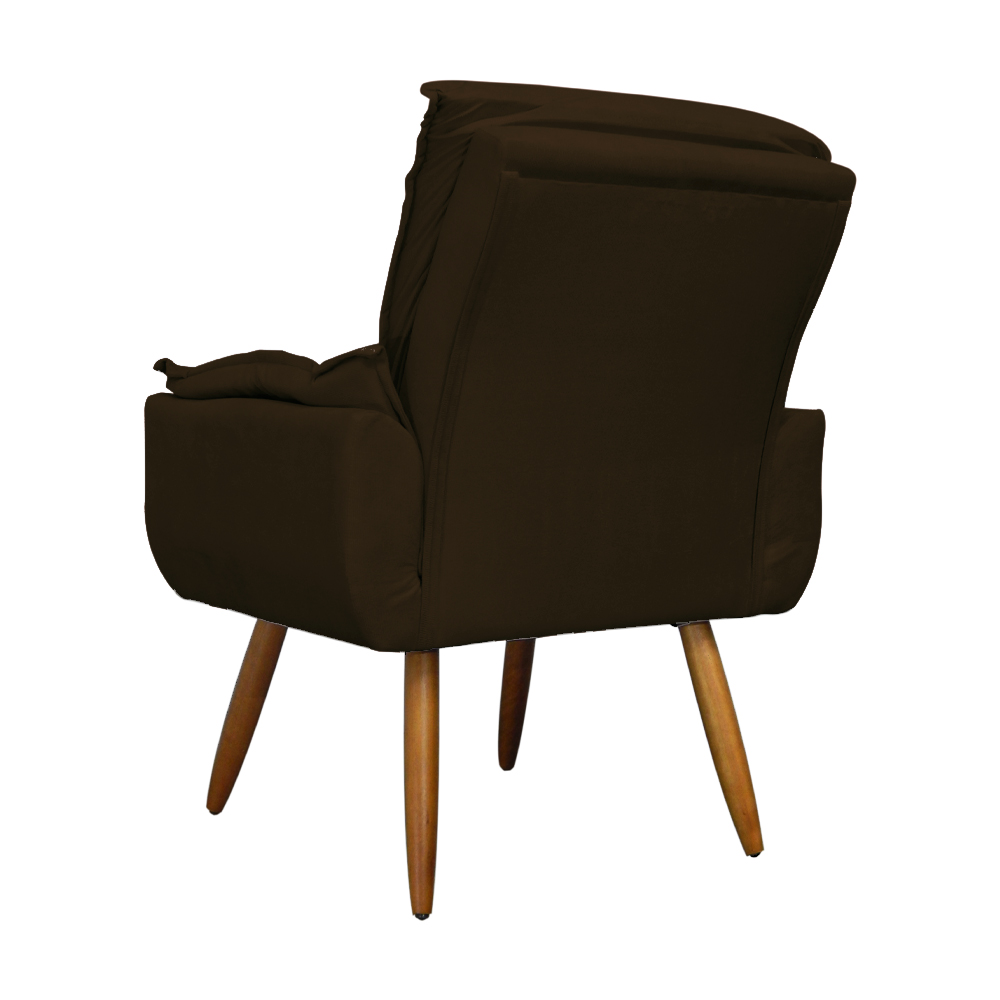 Kit 02 Poltronas Decorativa Emília Plus Suede Diversas Cores - Ds Móveis
