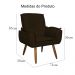 Kit 02 Poltronas Decorativa Emília Plus Suede Diversas Cores - Ds Móveis