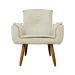 Kit 02 Poltronas Decorativa Emília Plus Suede Diversas Marfim