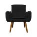 Kit 02 Poltronas Decorativa Emília Plus Suede Diversas Preto