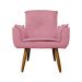 Kit 02 Poltronas Decorativa Emília Plus Suede Diversas Rosa