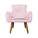 Kit 02 Poltronas Decorativa Emília Plus Suede Diversas Rosa