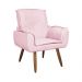 Kit 02 Poltronas Decorativa Emília Plus Suede Diversas Rosa