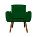 Kit 02 Poltronas Decorativa Emília Plus Suede Diversas Verde