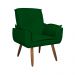 Kit 02 Poltronas Decorativa Emília Plus Suede Diversas Verde