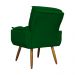 Kit 02 Poltronas Decorativa Emília Plus Suede Diversas Verde