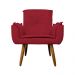 Kit 02 Poltronas Decorativa Emília Plus Suede Vermelho