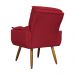Kit 02 Poltronas Decorativa Emília Plus Suede Vermelho