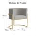 Kit 02 Poltronas Decorativa Luana Linho Bege