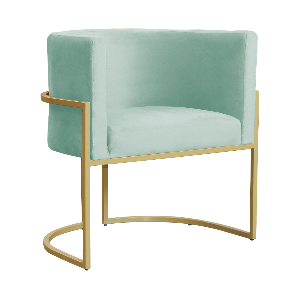 Kit 02 Poltronas Decorativa Luana Luxo Veludo Acqua