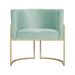 Kit 02 Poltronas Decorativa Luana Luxo Veludo Acqua