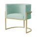 Kit 02 Poltronas Decorativa Luana Luxo Veludo Acqua