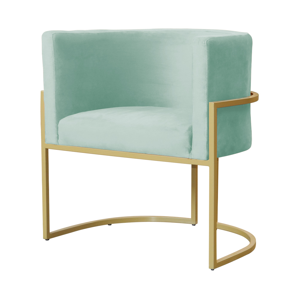 Kit 02 Poltronas Decorativa Luana Luxo Veludo Acqua