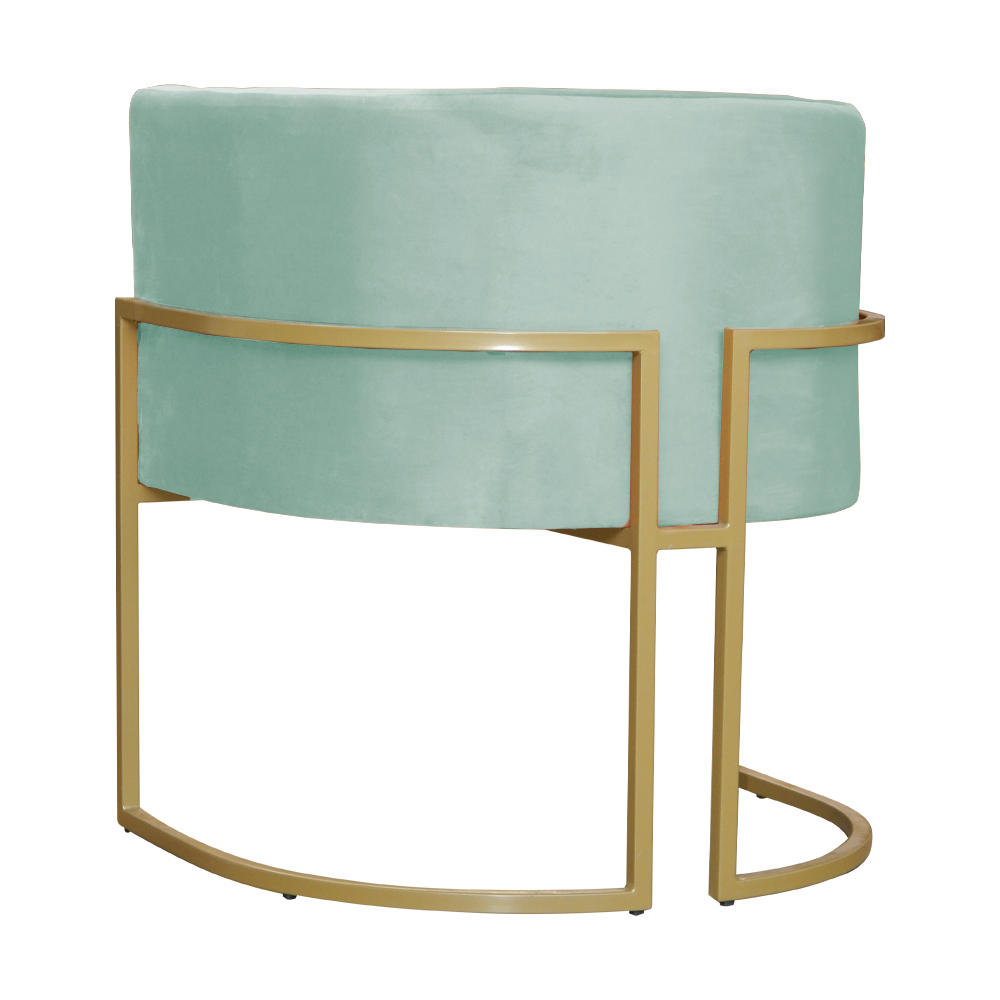 Kit 02 Poltronas Decorativa Luana Luxo Veludo Acqua