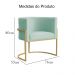 Kit 02 Poltronas Decorativa Luana Luxo Veludo Acqua
