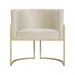 Kit 02 Poltronas Decorativa Luana Luxo Veludo Bege