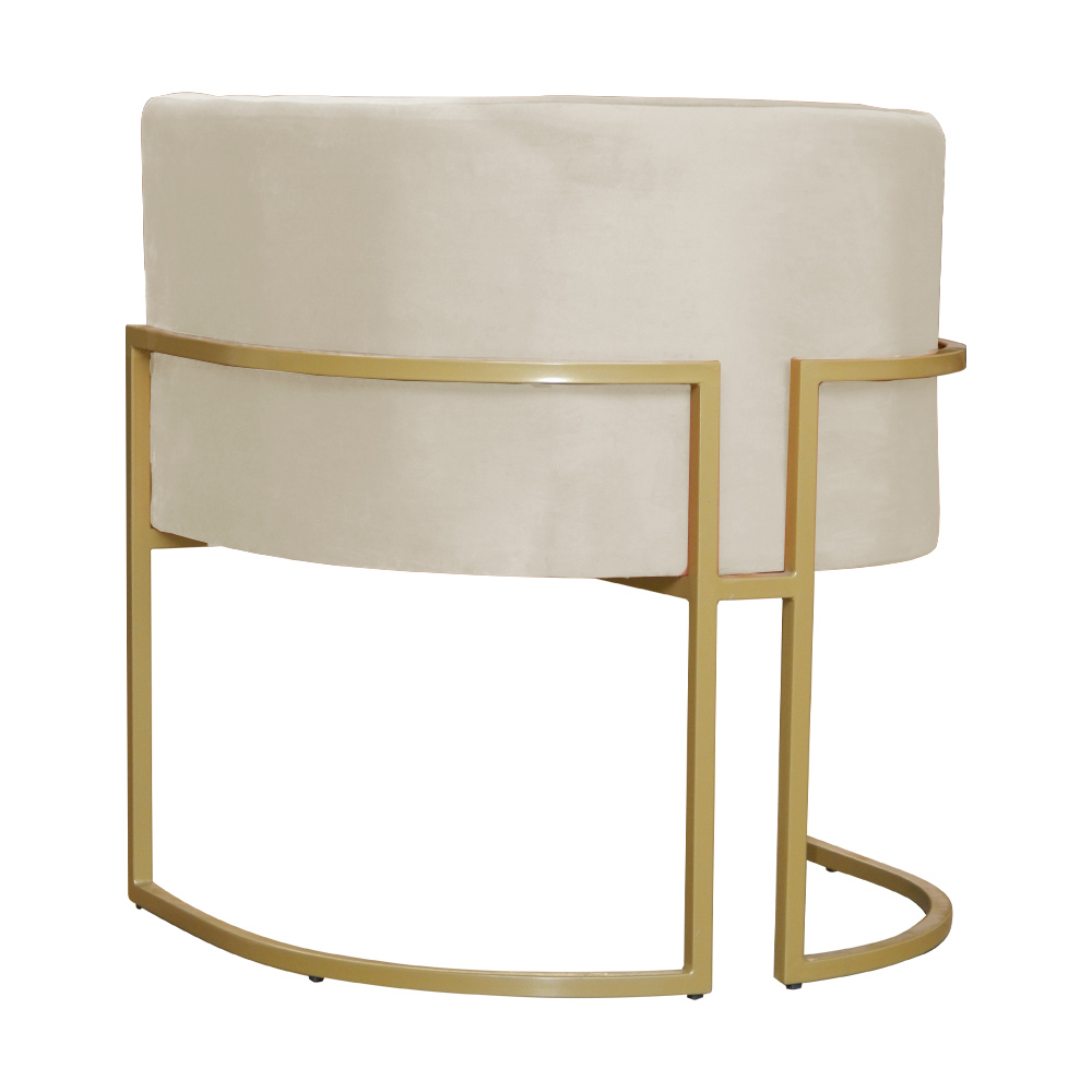 Kit 02 Poltronas Decorativa Luana Luxo Veludo Bege