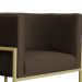 Kit 02 Poltronas Decorativa Luana Luxo Veludo Marrom