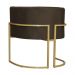 Kit 02 Poltronas Decorativa Luana Luxo Veludo Marrom
