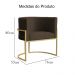 Kit 02 Poltronas Decorativa Luana Luxo Veludo Marrom