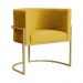 Kit 02 Poltronas Decorativa Luana Luxo Veludo Mostarda