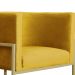 Kit 02 Poltronas Decorativa Luana Luxo Veludo Mostarda