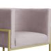 Kit 02 Poltronas Decorativa Luana Luxo Veludo Rosê