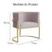 Kit 02 Poltronas Decorativa Luana Luxo Veludo Rosê