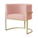 Kit 02 Poltronas Decorativa Luana Luxo Veludo Rosa