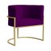 Kit 02 Poltronas Decorativa Luana Luxo Veludo Roxo