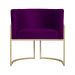 Kit 02 Poltronas Decorativa Luana Luxo Veludo Roxo