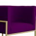 Kit 02 Poltronas Decorativa Luana Luxo Veludo Roxo