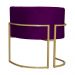 Kit 02 Poltronas Decorativa Luana Luxo Veludo Roxo
